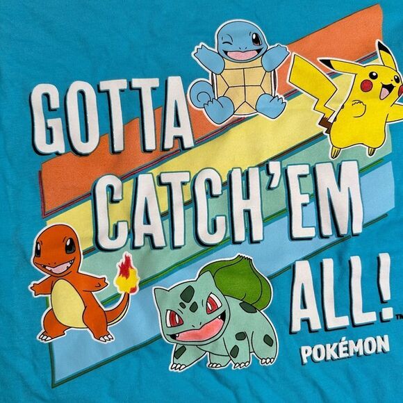 NWOT Pokémon Boys Character Graphic Short Sleeve Tee Shirt - Size XS/4-5 - Picture 2 of 5